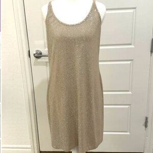 GRAYSE BIEGE STUDDED  DRESS MEDIUM